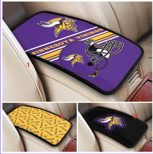 Discover Minnesota Football Car Armrest Cushion Auto Car Box Cover Center Pad,fans Gift