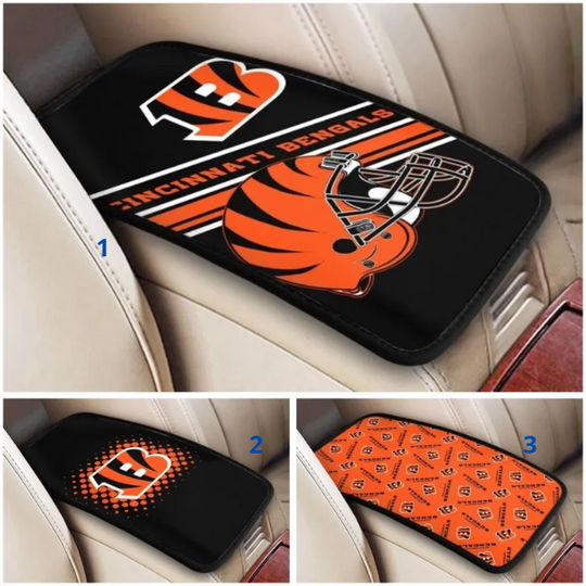 Discover Cincinnati Football Car Armrest Cushion Auto Car Box Cover Center Pad,fans Gift