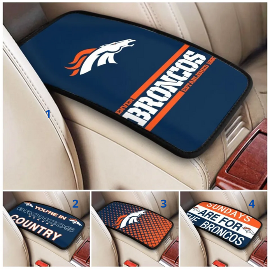 Discover New Denver Football Car Armrest Cushion Auto Handrail Box Cover ,fans Gift
