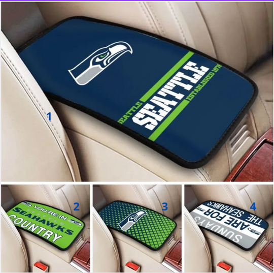Discover New Seattle Football Car Armrest Cushion Auto Handrail Box Cover ,fans Gift