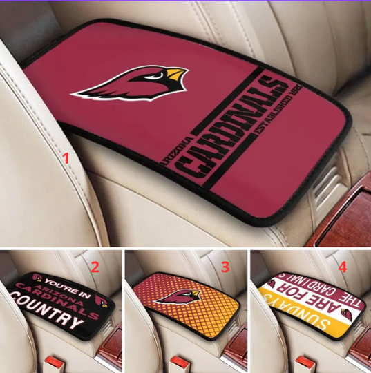 New Arizonna Cardinals Car Armrest Cushion Auto Handrail Box Cover ,fans Gift