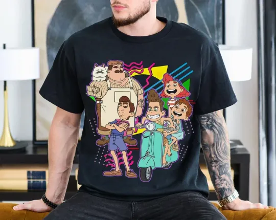 Discover Disney Luca Characters Squad Cute Luca Alberto T-Shirt Disney 2025