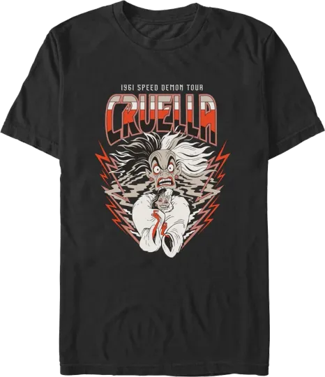 Discover Disney Cruella Speed Demon Black T-Shirt