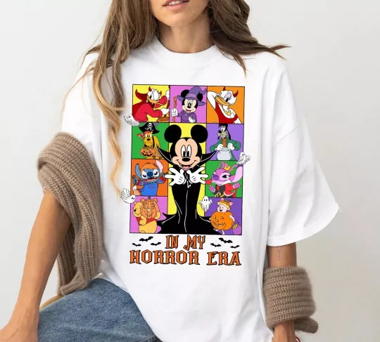 Discover Disney Mickey And Friends In My Halloween Unisex T-Shirt - White