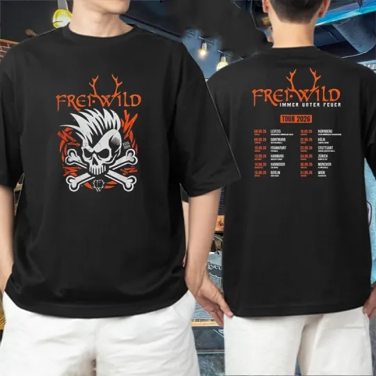 Discover Frei.Wild The Schedule For Immer Unter Feuer 2026 Tour T-shirts