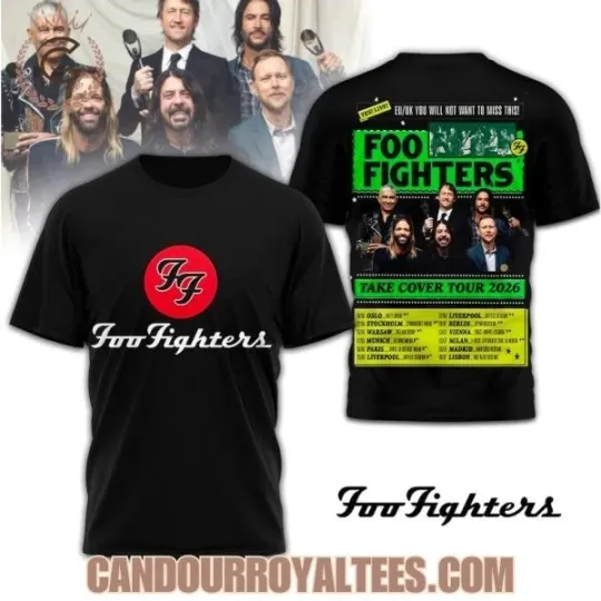 Discover FF Band Fighters Take Cover Tour 2026 Music T- Shirt Gift For Fan