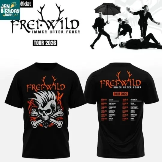 Discover HOT!!Frei.Wild The Schedule For 2026 Tour T-Shirt 2D