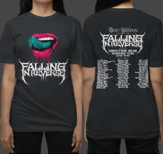 Falling In Reverse Unisex T-Shirt, Rock Band Tour 2026 Graphic Tee