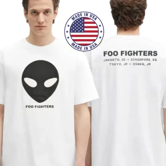 Discover FF Band Fighters Tokyo 2026 Merch Tee Alien Head Live In 2026 Tour Unisex T-Shirt