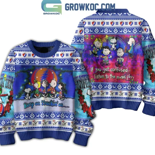 Discover Snoopy Peanuts x Grateful De*ad Christmas Ugly Sweater