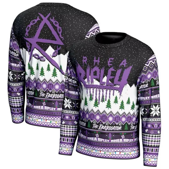 Discover Rhea Ripley Ugly Sweater Size S-5Xl Xmas Gift 2025