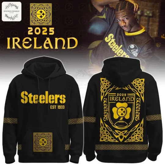 Discover Pittsburgh Steeler 2025 Ireland Heritage 3D Hoodie