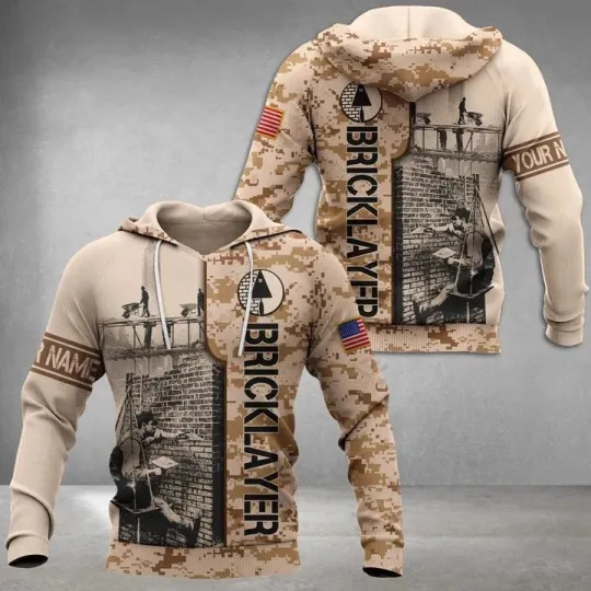 Discover Personalized Bricklayer Gifts 3D All Over Print Hoodie Gift for Men and Women