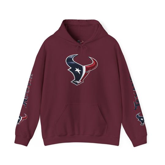 Discover Houston Texans Chrome Logo Hoodie, football Football Pullover