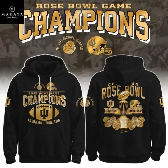 Hoosiers 2026 Rose Bowl Champions Golden Time Hoodie 3D