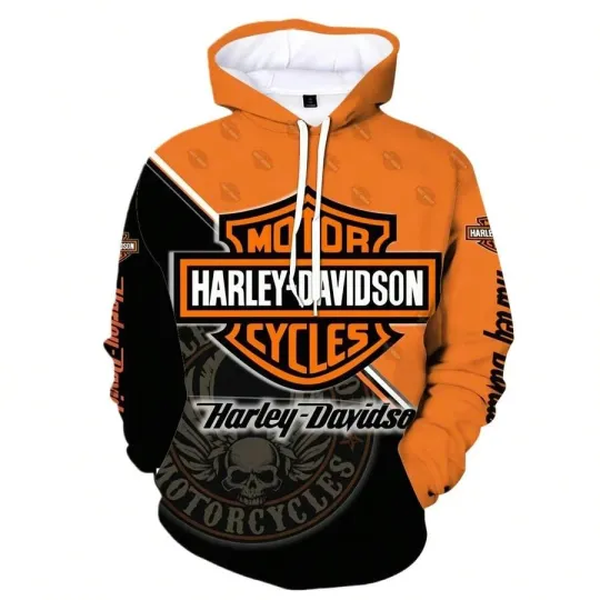 Discover H davidson's Motocycle 3D Printed Unisex Hoodie Birthday Gift For Dad Mom