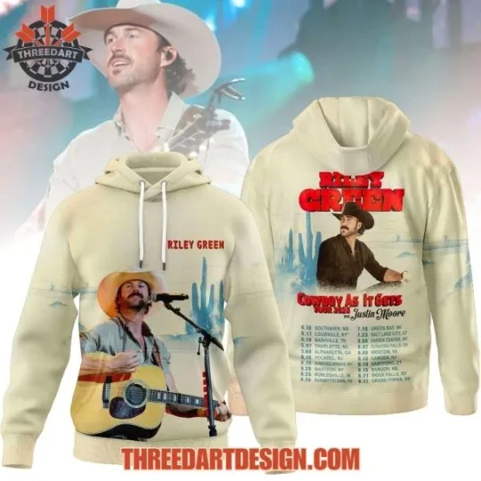 Discover Riley Green Tour 2026 Hoodie 3D