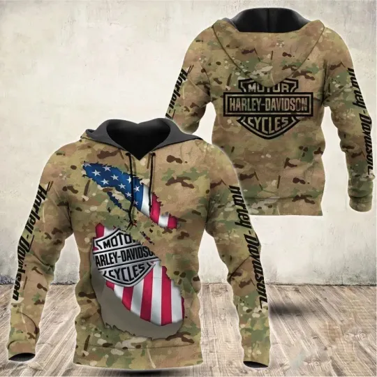 Discover Harley-Davidsonn Motocycle 3D Printed Unisex Hoodie Birthday Gift For Men Women