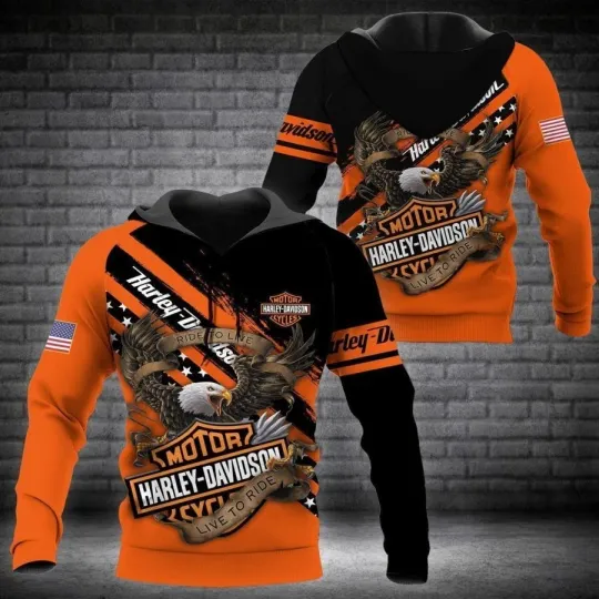 Discover Harley-Davidsonn Motocycle 3D Printed Unisex Hoodie Birthday Gift For Men Women