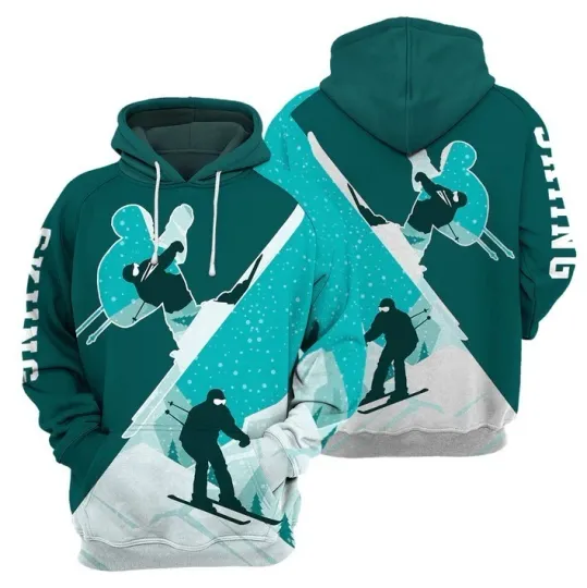 Discover 3D Skiing Hoodie - All Over Printed 3D Hoodie