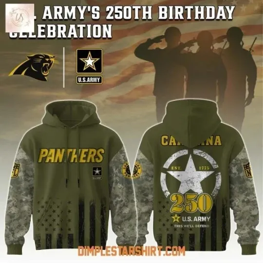 Discover Carolina Panther x US Army’s 250th Anniversary 3D Hoodie Gift For All
