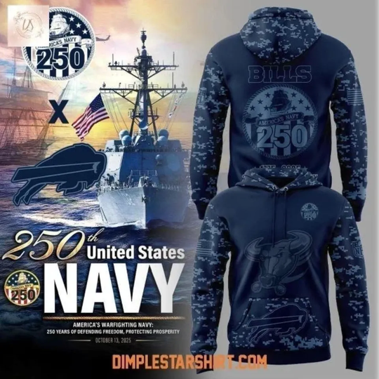 Buffalo Bill x US Navy 250th Anniversary Celebration 3D Hoodie For All