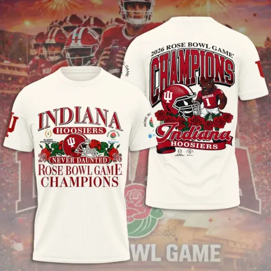 Indiana Hosier Football 2026 Rose Bowl 3D Shirt