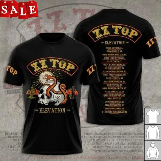 Discover New ZZ Top Band the ELEVATION Gift For Fans S-6XL 3D T-shirt MO625