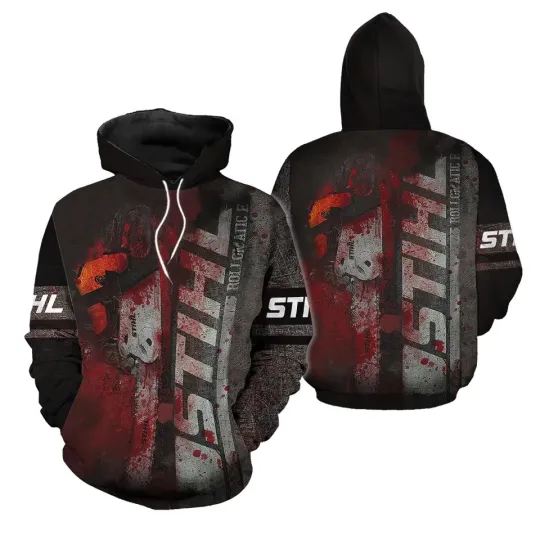 Discover Halloween Chainsaw 3D All Over Print Unisex Hoodie