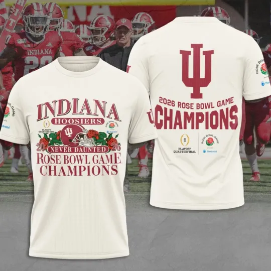Indiana Hosier Football 2026 Rose Bowl 3D Shirt
