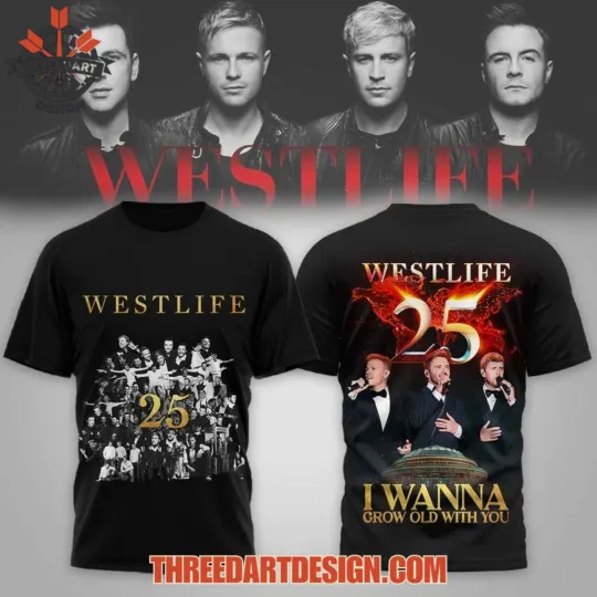 Discover Westlife 25th Anniversary 3D T-Shirt S-5XL