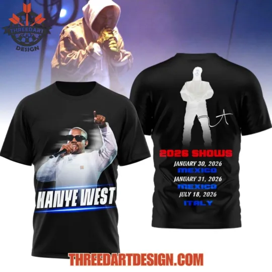 Kanye West 2026 Shows 3D T-Shirt