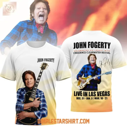 John Fogerty Creedence Clearwater Revival 3D T-Shirt