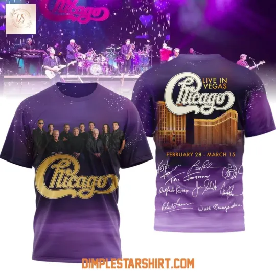 Discover Chicago Live In Vegas 2026 3D T-Shirt