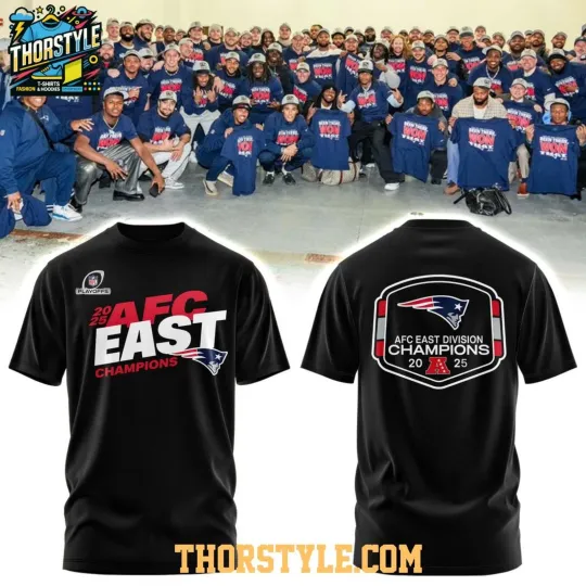 Discover New England Patriot AFC East Champions 2025 Let’s Go Pat T-Shirt