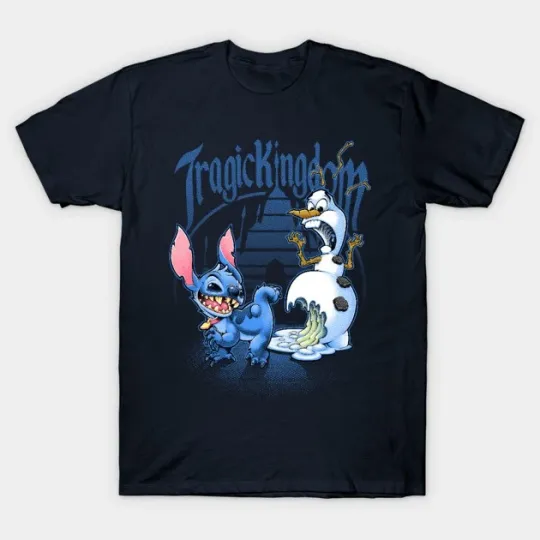 Discover Disney Stictch T-Shirt Navy, Tragic Kingdom 2025