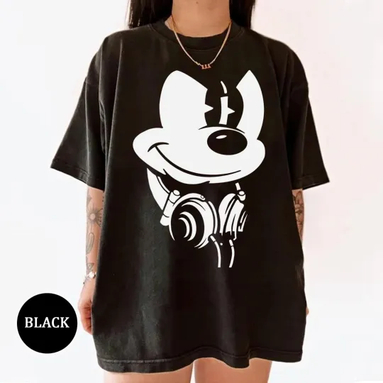 Discover Disney Mickey Mouse Headphones T-Shirt, Gift For Friends