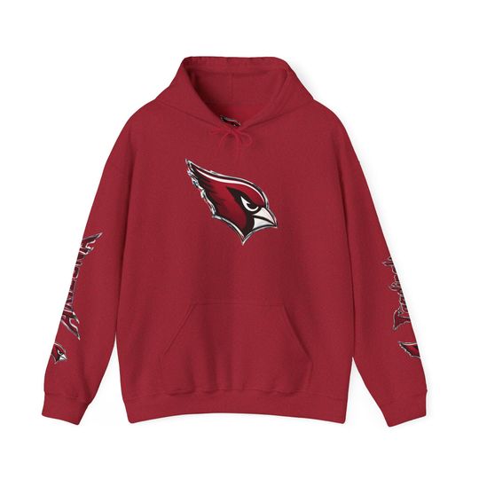 Arizonna Cardinals Hoodie, Chrome Edition, Sleeve Logo Pullover