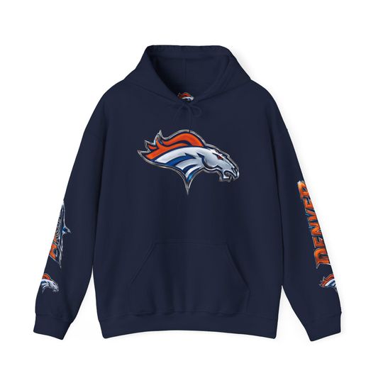 Denver Broncos Hoodie, Chrome Edition, Football Team Logo