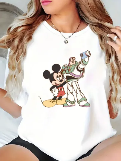 Discover Disney Funny Mickey And Buzz Lightyear T-Shirt, Gift For Friends