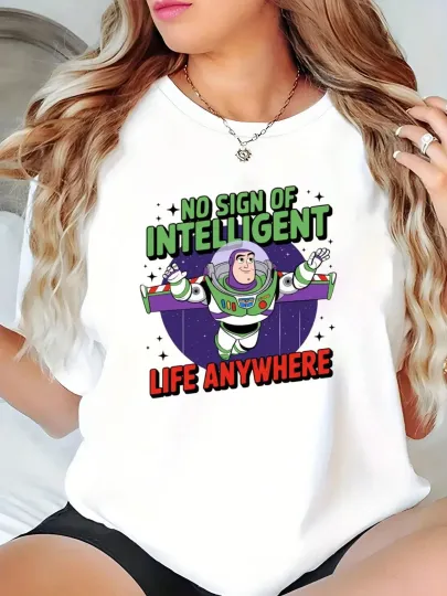 Discover Disney Cute Buzz Lightyear No Sign Of Intelligent T-Shirt, Gift For Friends