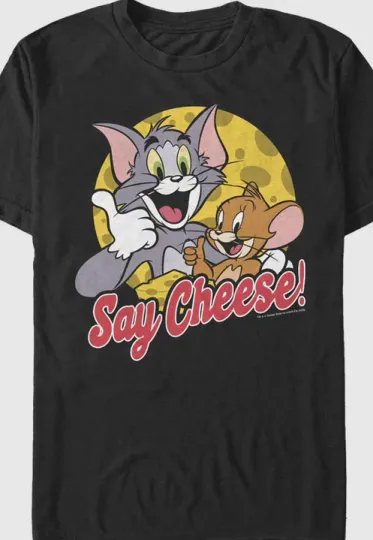 Discover Say Cheese Tom and Jerry T-Shirt Unisex