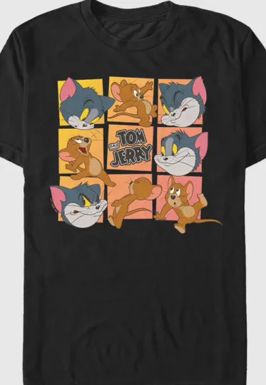 Cat and Mouse Squares Tom and Jerry T-Shirt