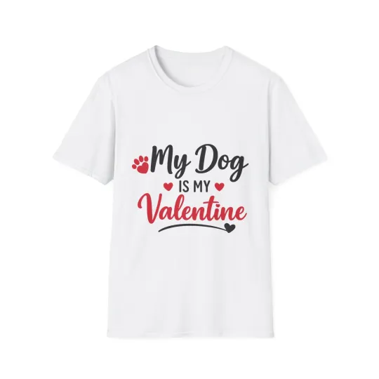 Discover My Dog Is My Valentine T-Shirt | Valentine Dog Paw Tee