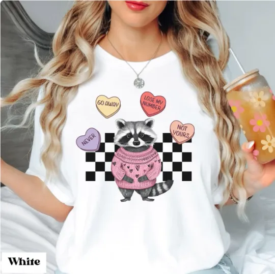 Discover Comfort Colors Funny Valentine Shirt, Anti Valentine Shirt, Funny Raccoon Shirt