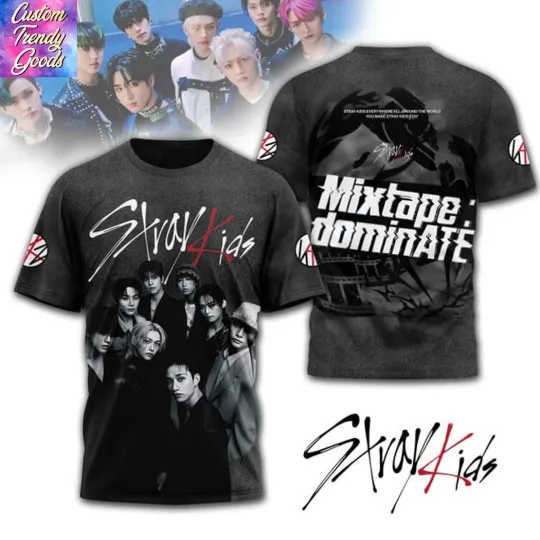 Discover Stray Kids Mixtape Dominate 3D T-Shirt