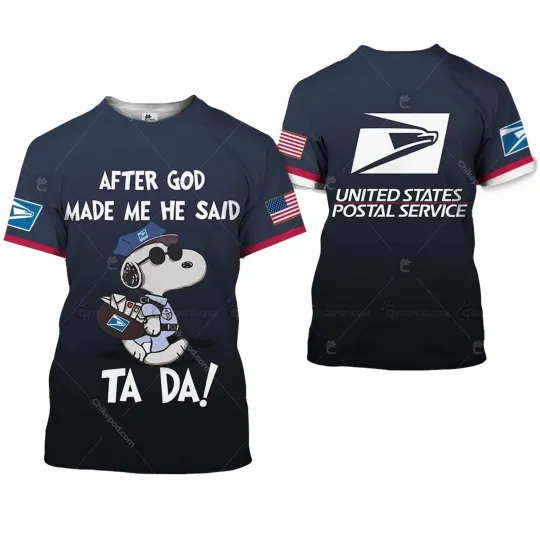 Discover Funny Postal Service 3D All Over Printed, Nw Postal Service Funny American USA Unisex T-shirt