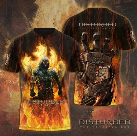 Discover Disturbed Music Band All Over Print 3D T-shirt Gift For Fan