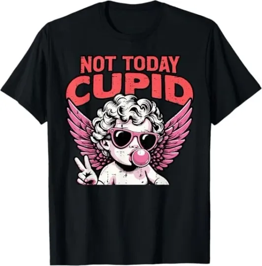 Discover NEW LIMITED Anti Valentines Day Not Today Cupid Funny Humor Tee T-Shirt S-3XL