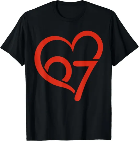 Discover Valentine’s Day 67 Meme 67th Birthday 6 7 Valentine Heart T-Shirt